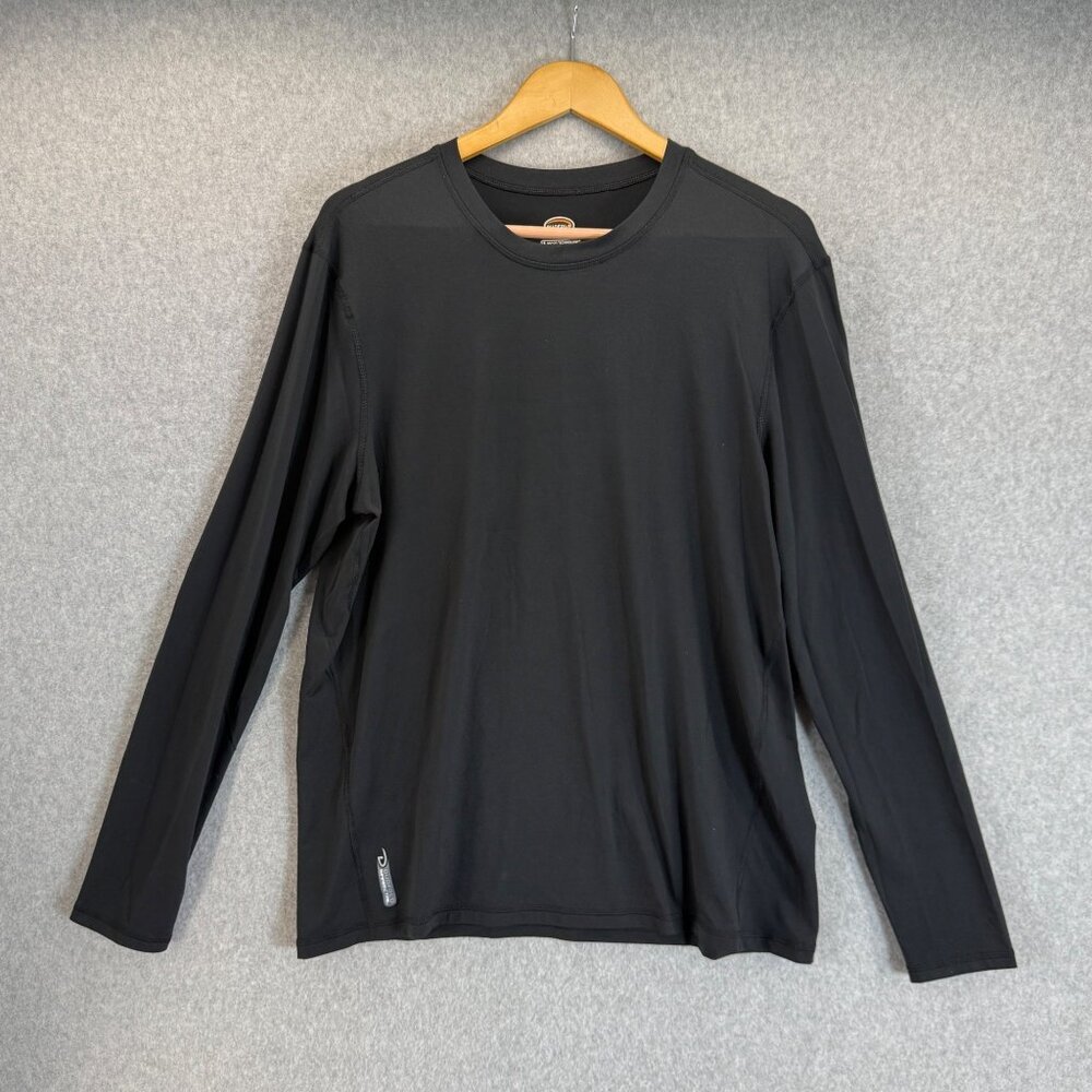 Champion Black Long Sleeve Crewneck Tee T-Shirt Baselayer Athletic Mens Size XL‎
